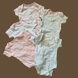 5 pack Burt’s Bees organic bodysuits